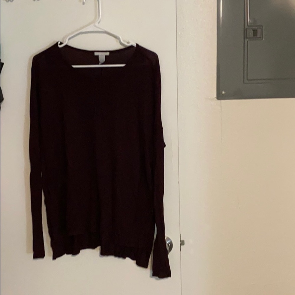 Purple long sleeve shirt